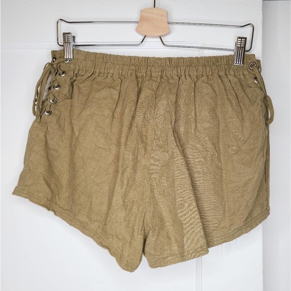 Free People Silver Springs Lace Up Linen Shorts - Picture 6 of 8